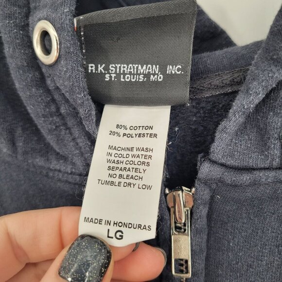 Harley davidson womens large faded black embellished back full zip hoodie - Picture 4 of 14